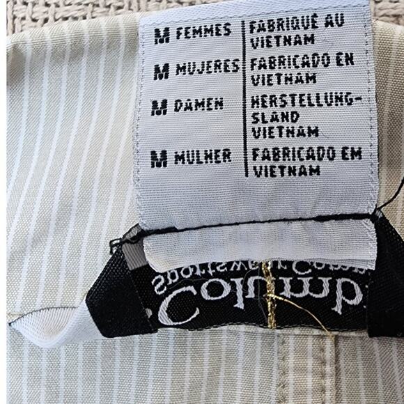 Columbia Omni Shade Lightweight Tan and White striped Women's Jacket Size Medium - Picture 16 of 16